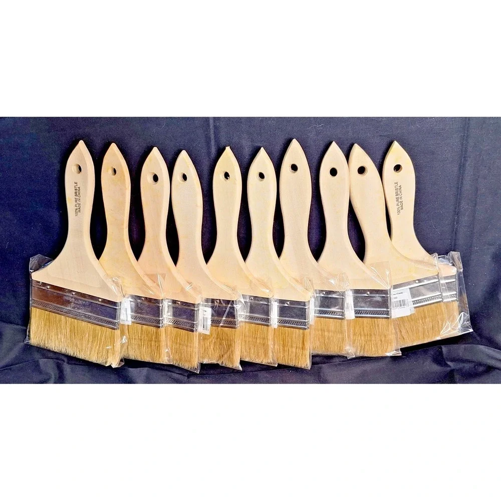 Lot of 10 New Four Inch Paint Brushes